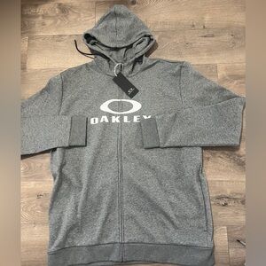 Oakley Full Zip Grey Hoodie Size XXL New